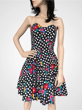 Vintage Le Chateau Polkadot Dress